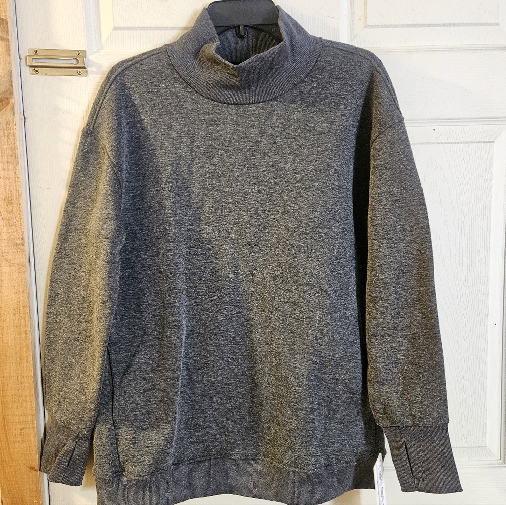 RBX WOMEN'S MOCK NECK SWEATSHIRT: GRAY: NEW WITH TAGS: SIZE M